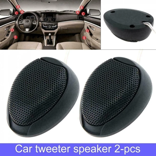 2 x altoparlanti tweeter con gamma ad alta frequenza per audio auto chiaro e forte