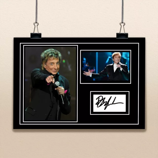 Poster Inspired By Barry Manilow Copy of Signature Photo American Singer Picture