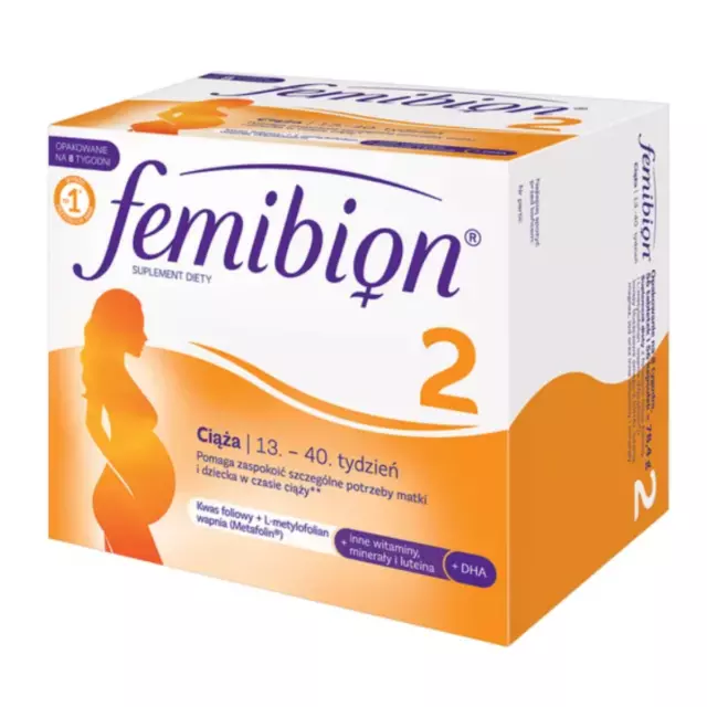 Femibion Natal 2 Schwangerschaft 56 Tabletten + 56 Kapseln Für 8 Wochen Folsäure