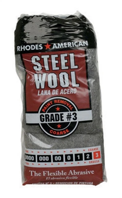 Rhodes American 10121113 3 Grade Coarse Steel Wool Pad 8-3/4 L in. (Pack of 6)
