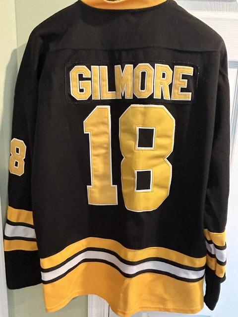 Mens Boston Happy Gilmore 18 Adam Sandler 1996 Movie Ice Hockey Jersey Stitched (Black, Medium) : Clothing, Shoes & Jewelry
