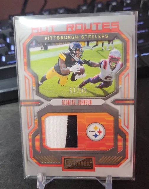 2022 Panini Playbook Diontae Johnson  Gold Hot Routes Patch 51/99 Steelers