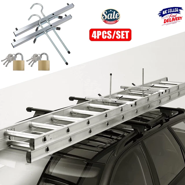 VOCHE® 2-Piece Universal Locking Heavy-Duty Roof Rack Ladder Clamps – Fits Most Cars & Vans