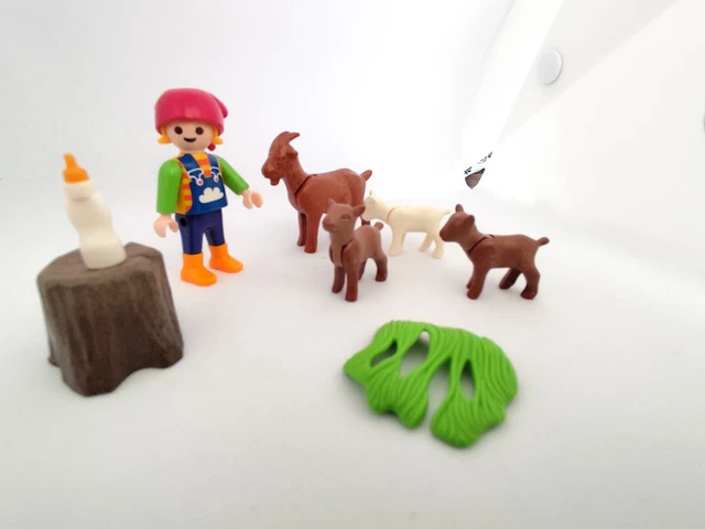 Figurines Playmobil Occasion : Chèvre, Ferme, Ranch, Berger (réf. 71307) - Pièces Détachées Loose