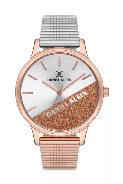 Daniel Klein Womens Wrist Watch Mesh Analog Fashion, Sparkle, Glitter, Slim 35mm