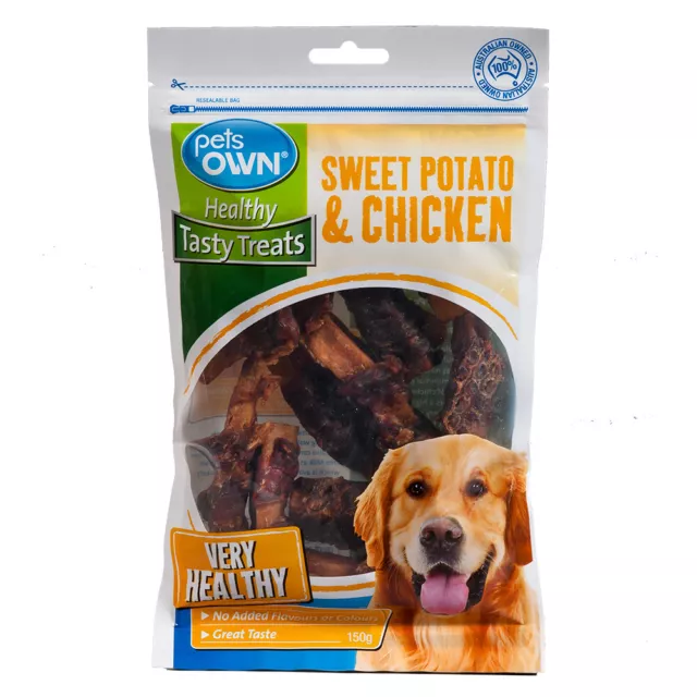 Pets Own Sweet Potato & Chicken Healthy Tasty Dog/Pet Treats/Food/Snacks 150g