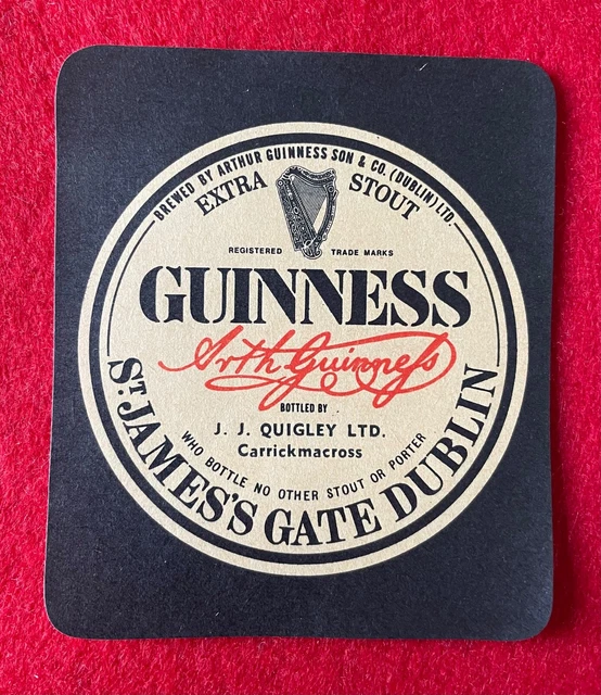 Guinness Bottle Label , Carrickmacross , Co. Monaghan , Eire, Brewery, Vintage.
