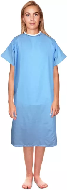 DMI Convalescent Hospital Gown with Back Tape Ties, Machine Washable, Adult,