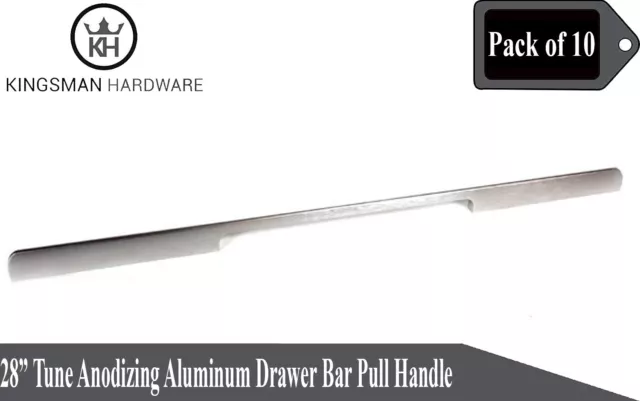 Set of 10 - 28' Tune Series Anodizing Aluminum Cabinet Bar Pull Handle