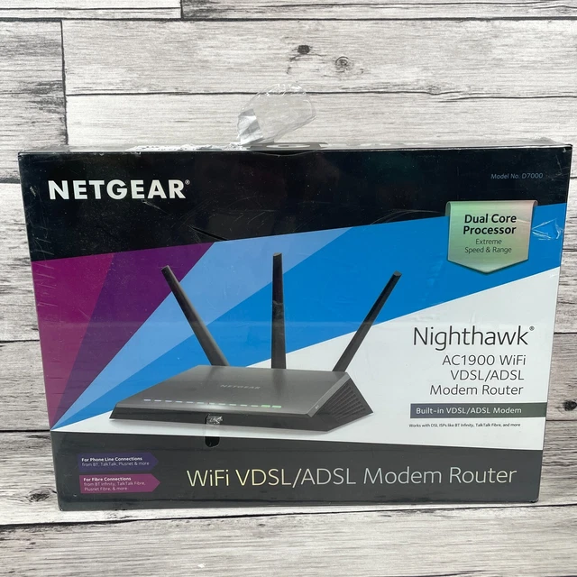Netgear Nighthawk D7000 AC1900 modem router dual band Gigabit WiFi VDSL/ADSL