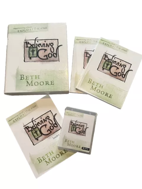 Believing God Beth Moore Leader Group Kit With 2 Workbooks, Guide & Sealed DVDs