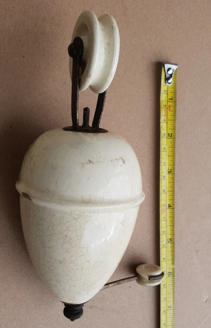 Kronleuchter Tieferlegungsgerät - Vintage Keramik + Messing