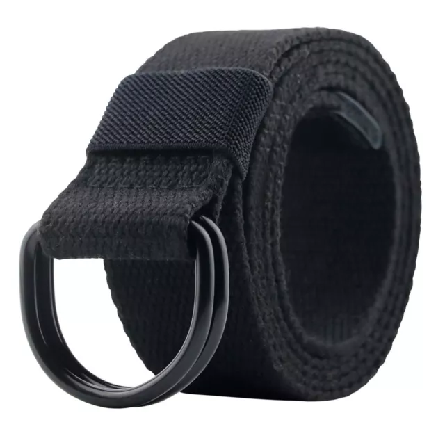 ALPHYLY Canvas Belt Double D-ring Belt Canvas Web Belt for Men/Women Casual