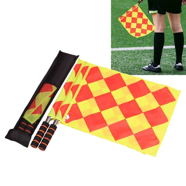 Fußball Schiedsrichter Flagge Edelstahl Fußball Linienrichterflaggen Gummi