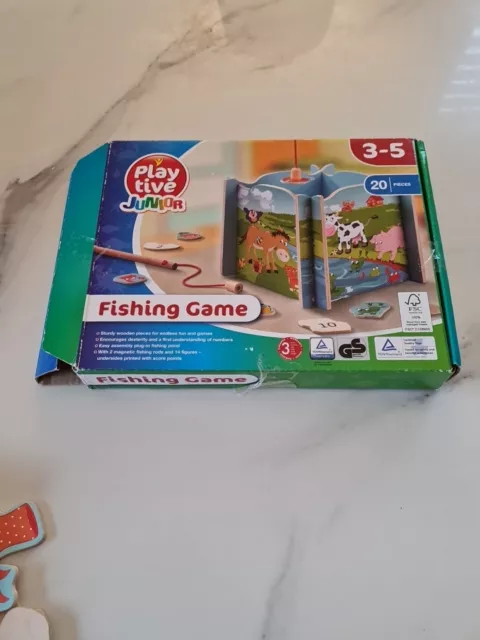 FISHING GAME MAGNETIC Wooden Toy Playtive Educational Boxed