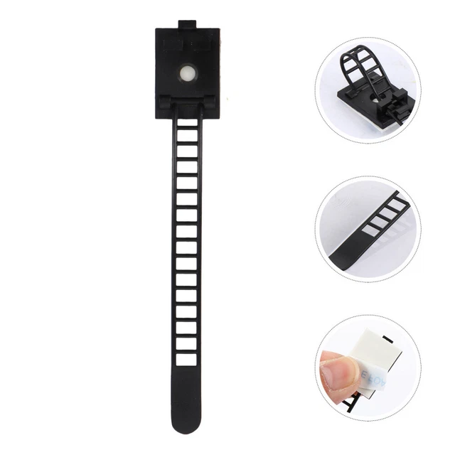 50 pz Gestore cavi supporto metallo guarnizioni cavi involucri cravatta cavo regolabile