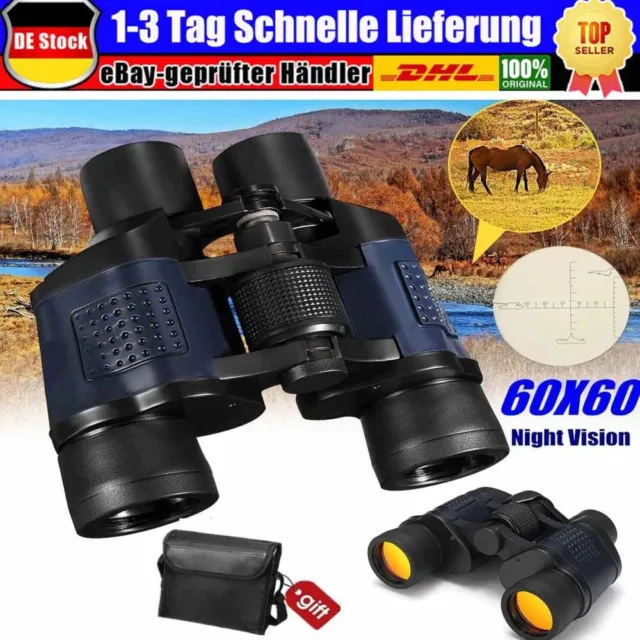 Fernglas Feldstecher 3000M Nachtsicht Fernrohr Binoculars Ferngläser Zoom 60x60