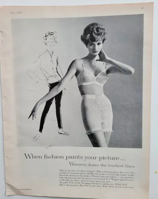 1955 women's Warners A'lure bra vintage fashion ad