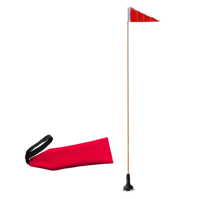 Drapeau Indicateur De Vent Pour Bateau – Rouge, 200x160 Mm, Mât Inox, Visible Et Durable, Pour Voiliers Et Yachts