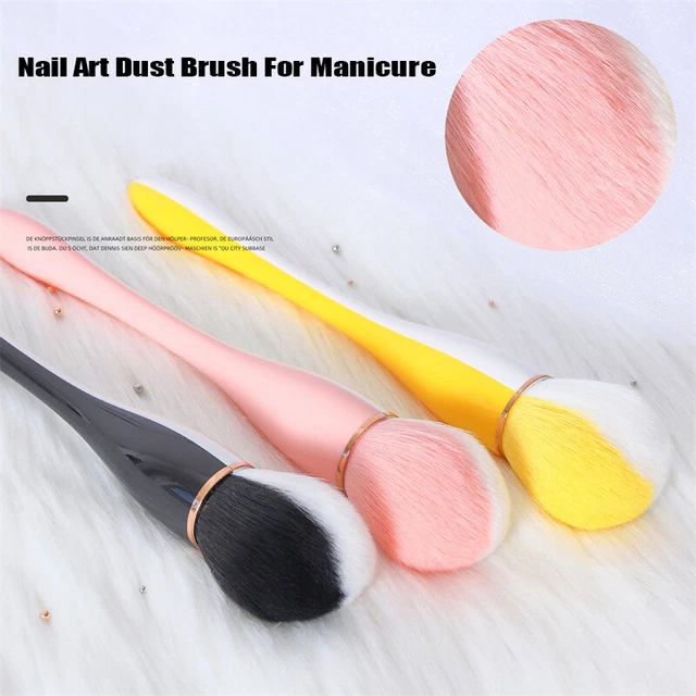 1 pz - Pulizia unghie Big Head per manicure rosso polvere pennello trucco DB