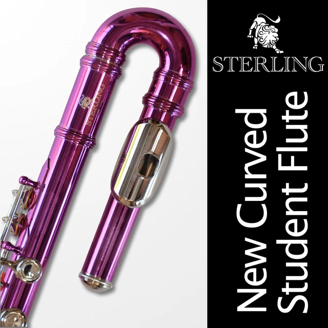 Curved Head Pink STERLING Student C FLUTE • Straight AND Curved Headjoints •