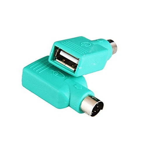 PS2 to USB Female,PS/2 Male Converter Changer Adapter for Keyboard Mouse 2pcs...