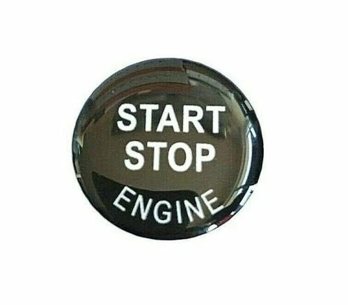 Yuqilin 4 Pièces Autocollants Strass Bouton Start Stop Voiture – Décoration Diamant Noir + Rouge, Accessoire Tuning Bling Luxe Pour Intérieur Auto