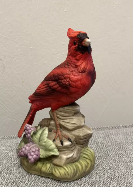 Signed Porcelain Figurine Red CARDINAL signed J.Byron