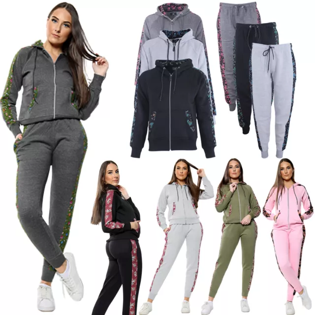 Women/ Girls Jogging 2PCs Tracksuit Set Ladies Top Hoodies, Pants Lounge Wear UK