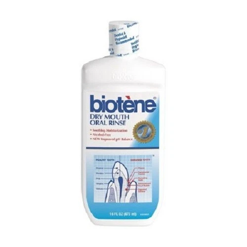BIOTENE FRESH MINT Mouthwash for Dry Mouth Relief, 16 ounce (Pack of 2