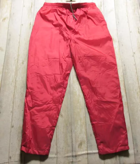 Reversible Sweatpants Womens Extra Large Gray Red lined windbreaker pockets