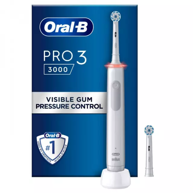 Oral-B Pro 3000 Sensitive Brosse à Dents Électrique Rechargeable 2 Brossettes 2