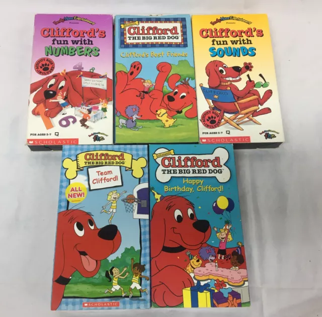 CLIFFORD THE BIG Red Dog VHS Movie Here Comes Clifford Best Friend Lot ...