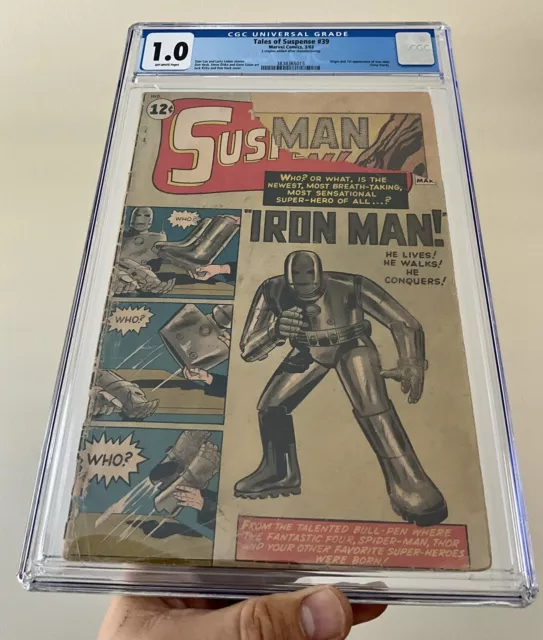 Tales of Suspense 39 CGC 1.0 Marvel 1st Iron Man 1963 MCU *Wow*