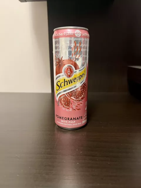 1 Empty CAN Schweppes Pomegranate With Pulp 335ml Egypt 2016 Hard 2 Find RARE