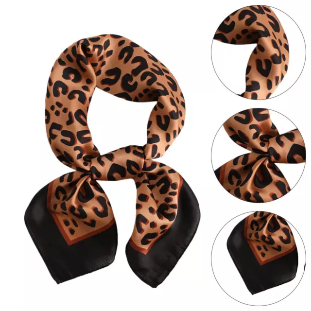 Sciarpa di seta con motivo leopardo fazzoletti per capelli da donna sciarpa di seta