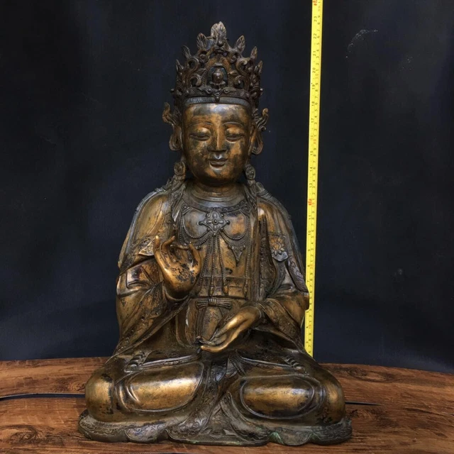 Chinese Exquisite Handmade Guanyin Bronze Statue
