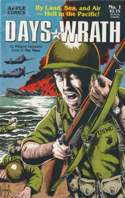 Days Of Wrath #1 By Wayne Vansant Guadalcanal WWII USMC POW MIA Nam Apple 1993