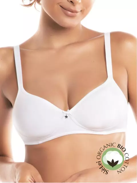 Reggiseno Sielei 1452 in Cotone Senza Ferretto e Semi Imbottitura - Coppa B