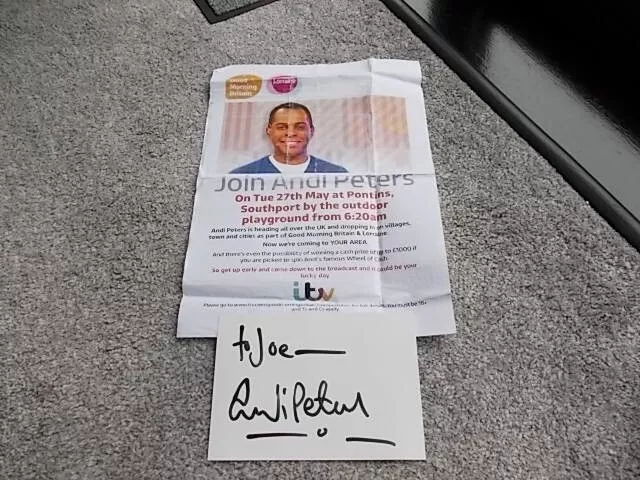 Good Morning Britain- Andy Peters Poster  & Autograph