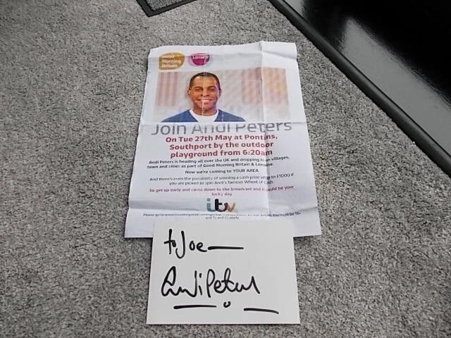 Good Morning Britain- Andy Peters Poster  & Autograph