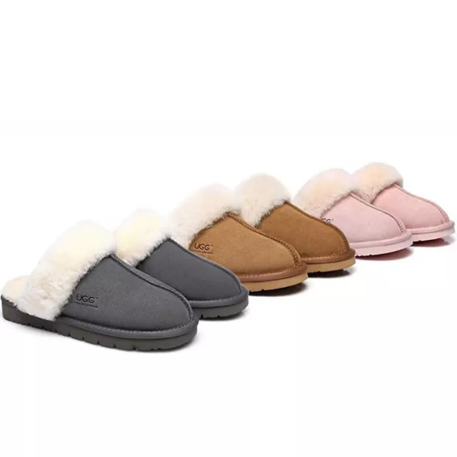 【EXTRA 15% OFF】UGG Men Women Sheepskin Lining Suede Upper Nonslip Shoes Muffin 2