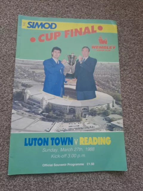 Simod Cup Final Luton Town v Reading 1988