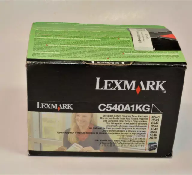 Nuevo Original Genuino Lexmark C540A1KG Cartucho Tóner Negro C540 C543 C544 C546