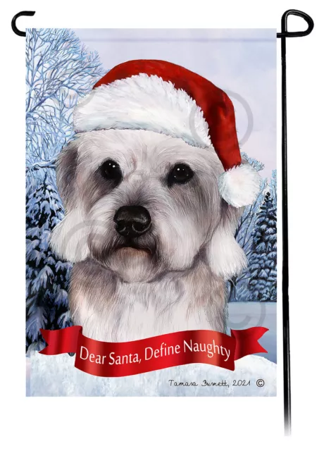 Dear Santa, Define Naughty Garden Flag - Pepper Dandie Dinmont Terrier 051
