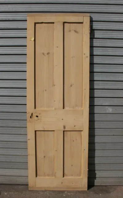 Door 25" x  73 1/4"   Pine Wooden Victorian Door 4 Panel Internal ref 11D