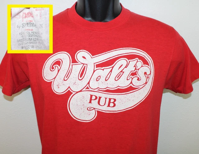 80s Walt’s Pub vtg t-shirt red Sport-T Stedman soft thin stretchy cotton poly