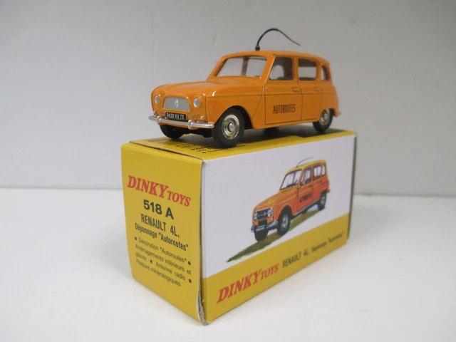 1 sheet + certif. Dinky Toys Atlas repro ref 518 A, Renault 4 L Highways