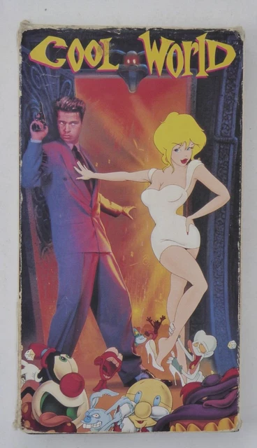 COOL WORLD (VHS, 1992) Brad Pitt Kim Basinger Gabriel Bryne Cartoon