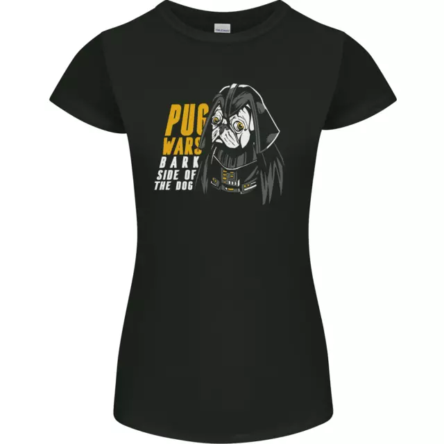Pug Wars Funny Parody Dog Womens Petite Cut T-Shirt